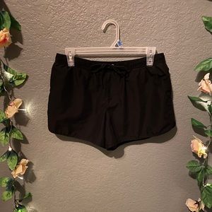 Black athletic shorts
